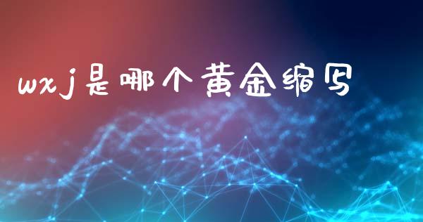 wxj是哪个黄金缩写_https://m.jnkyh.com_股指期货_第1张