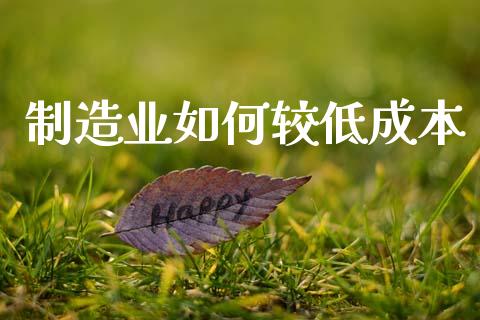 制造业如何较低成本_https://m.jnkyh.com_期货开户条件_第1张