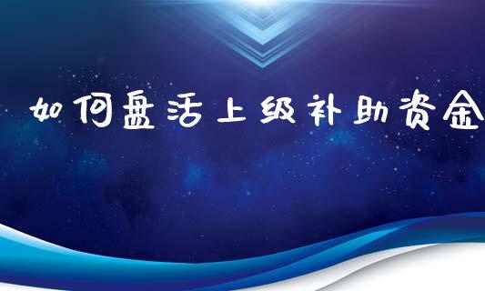 如何盘活上级补助资金_https://m.jnkyh.com_股票交易_第1张