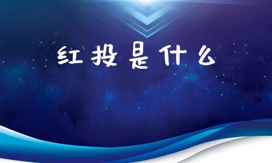 红投是什么_https://m.jnkyh.com_国际原油_第1张