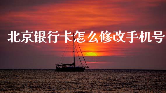 北京银行卡怎么修改手机号_https://m.jnkyh.com_股票交易_第1张
