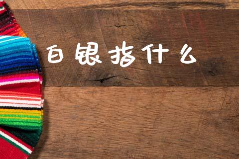 白银指什么_https://m.jnkyh.com_期货开户条件_第1张