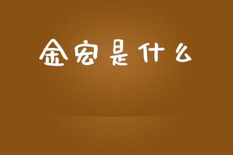 金宏是什么_https://m.jnkyh.com_股票交易_第1张