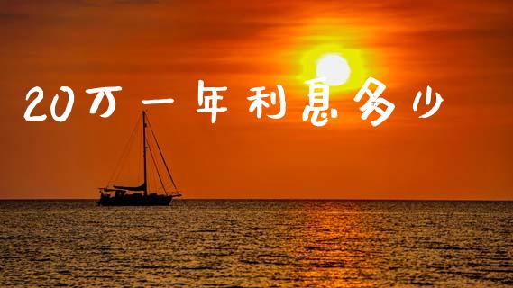 20万一年利息多少_https://m.jnkyh.com_期货开户条件_第1张