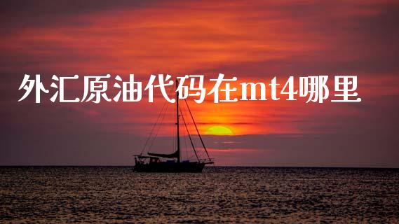 外汇原油代码在mt4哪里_https://m.jnkyh.com_股票交易_第1张