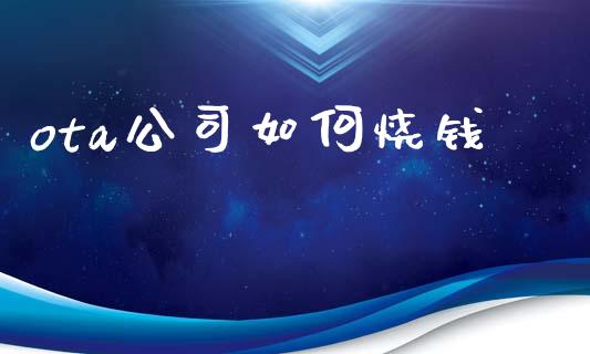 ota公司如何烧钱_https://m.jnkyh.com_股票交易_第1张