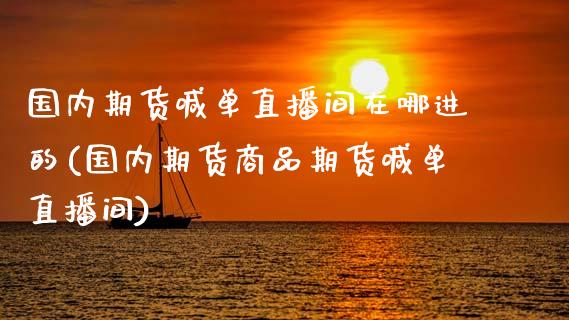 国内期货喊单直播间在哪进的(国内期货商品期货喊单直播间)_https://m.jnkyh.com_股指期货_第1张