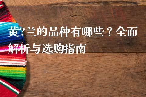 黄?兰的品种有哪些？全面解析与选购指南_https://m.jnkyh.com_股指期货_第1张