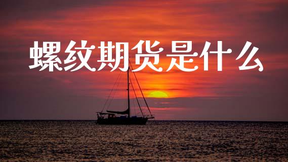 螺纹期货是什么_https://m.jnkyh.com_股指期货_第1张