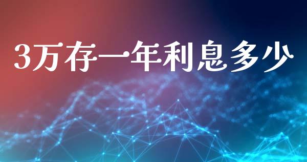 3万存一年利息多少_https://m.jnkyh.com_股指期货_第1张
