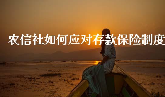 农信社如何应对存款保险制度_https://m.jnkyh.com_期货开户条件_第1张
