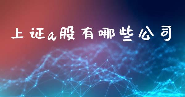 上证a股有哪些公司_https://m.jnkyh.com_期货开户条件_第1张