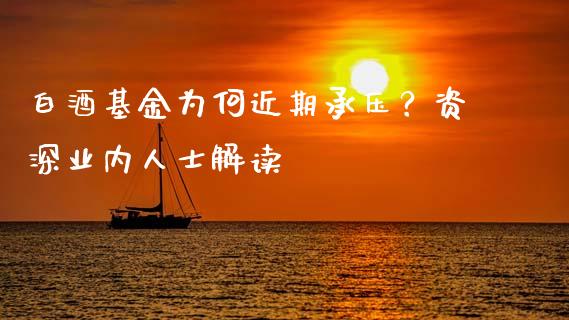白酒基金为何近期承压？资深业内人士解读_https://m.jnkyh.com_股票交易_第1张