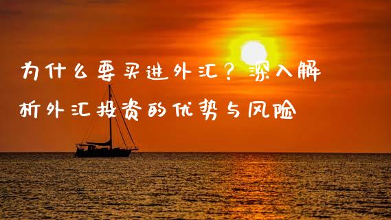 为什么要买进外汇？深入解析外汇投资的优势与风险_https://m.jnkyh.com_股票交易_第1张