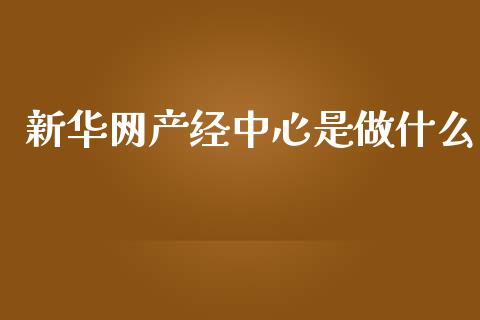 新华网产经中心是做什么_https://m.jnkyh.com_期货开户条件_第1张