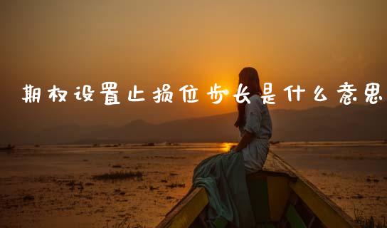 期权设置止损位步长是什么意思_https://m.jnkyh.com_国际原油_第1张