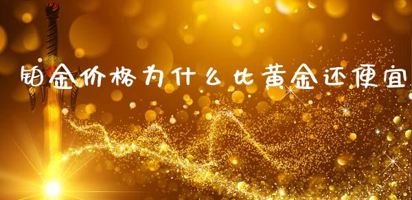 铂金价格为什么比黄金还便宜_https://m.jnkyh.com_国际原油_第1张