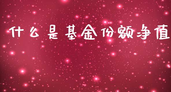 什么是基金份额净值_https://m.jnkyh.com_国际原油_第1张