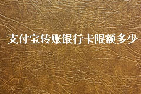 支付宝转账银行卡限额多少_https://m.jnkyh.com_期货开户条件_第1张