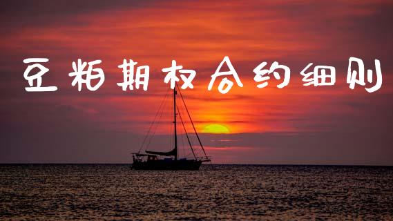 豆粕期权合约细则_https://m.jnkyh.com_股票交易_第1张