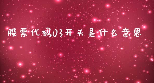 股票代码03开头是什么意思_https://m.jnkyh.com_股指期货_第1张