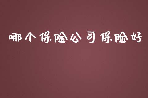 哪个保险公司保险好_https://m.jnkyh.com_国际原油_第1张
