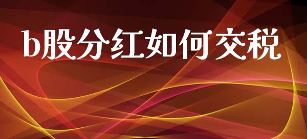 b股分红如何交税_https://m.jnkyh.com_股指期货_第1张