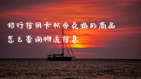 招行信用卡积分兑换的商品怎么查询物流信息_https://m.jnkyh.com_股票交易_第1张