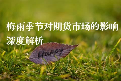 梅雨季节对期货市场的影响深度解析_https://m.jnkyh.com_股指期货_第1张