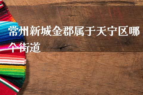 常州新城金郡属于天宁区哪个街道_https://m.jnkyh.com_期货开户条件_第1张
