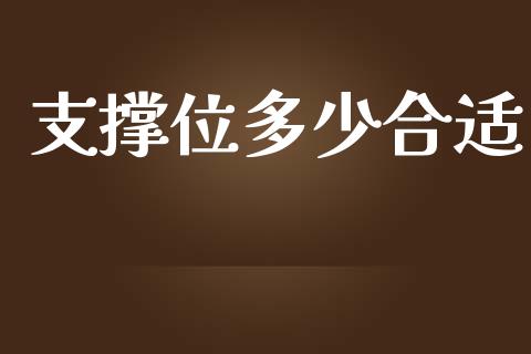 支撑位多少合适_https://m.jnkyh.com_国际原油_第1张