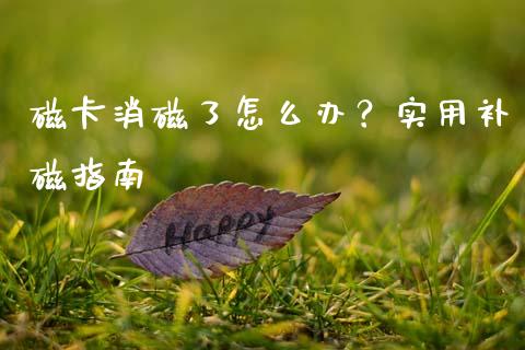 磁卡消磁了怎么办？实用补磁指南_https://m.jnkyh.com_股票交易_第1张
