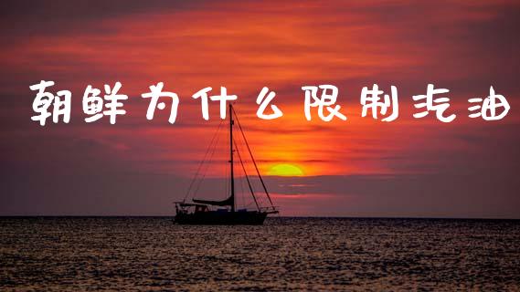 朝鲜为什么限制汽油_https://m.jnkyh.com_期货开户条件_第1张