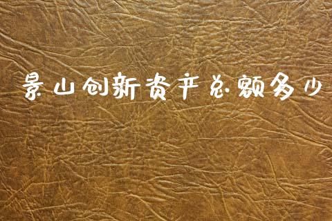 景山创新资产总额多少_https://m.jnkyh.com_股指期货_第1张