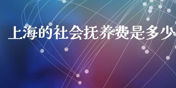 上海的社会抚养费是多少_https://m.jnkyh.com_股票交易_第1张