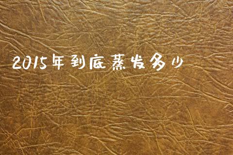 2015年到底蒸发多少_https://m.jnkyh.com_期货开户条件_第1张