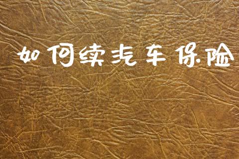 如何续汽车保险_https://m.jnkyh.com_国际原油_第1张
