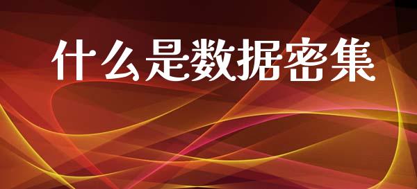 什么是数据密集_https://m.jnkyh.com_期货开户条件_第1张