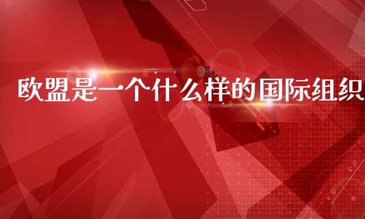 欧盟是一个什么样的国际组织_https://m.jnkyh.com_股票交易_第1张