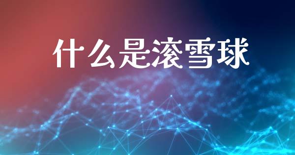 什么是滚雪球_https://m.jnkyh.com_国际原油_第1张