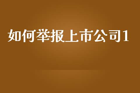 如何举报上市公司1_https://m.jnkyh.com_股指期货_第1张