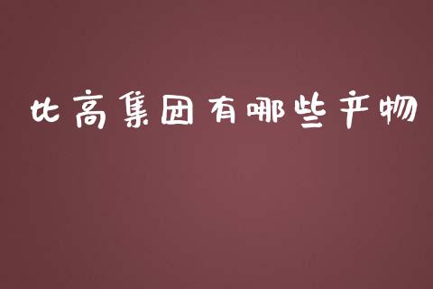 比高集团有哪些产物_https://m.jnkyh.com_期货开户条件_第1张