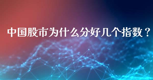中国股市为什么分好几个指数？_https://m.jnkyh.com_期货开户条件_第1张