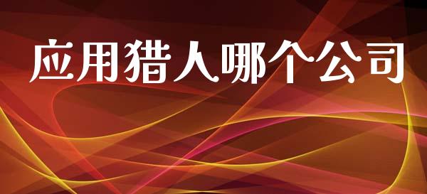 应用猎人哪个公司_https://m.jnkyh.com_股票交易_第1张