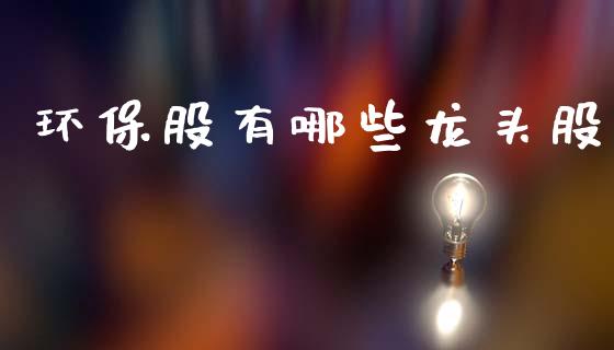 环保股有哪些龙头股_https://m.jnkyh.com_期货开户条件_第1张