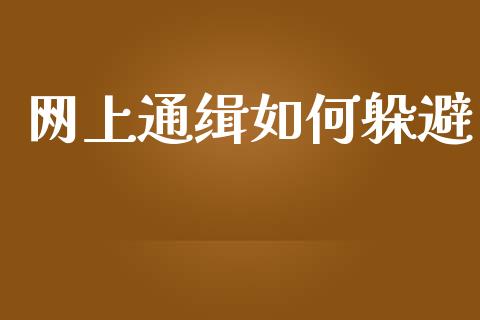 网上通缉如何躲避_https://m.jnkyh.com_股指期货_第1张