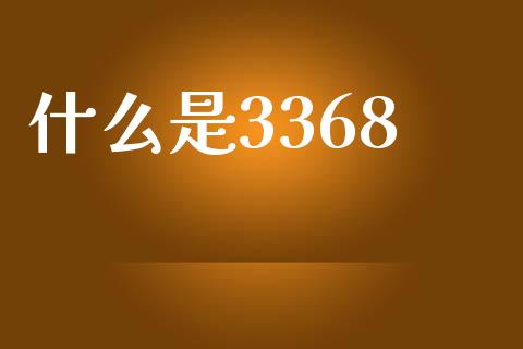 什么是3368_https://m.jnkyh.com_股指期货_第1张