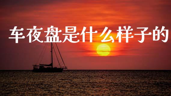 车夜盘是什么样子的_https://m.jnkyh.com_期货开户条件_第1张