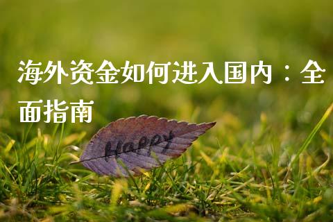 海外资金如何进入国内：全面指南_https://m.jnkyh.com_国际原油_第1张