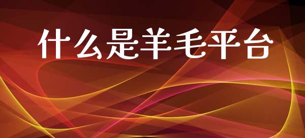 什么是羊毛平台_https://m.jnkyh.com_期货开户条件_第1张